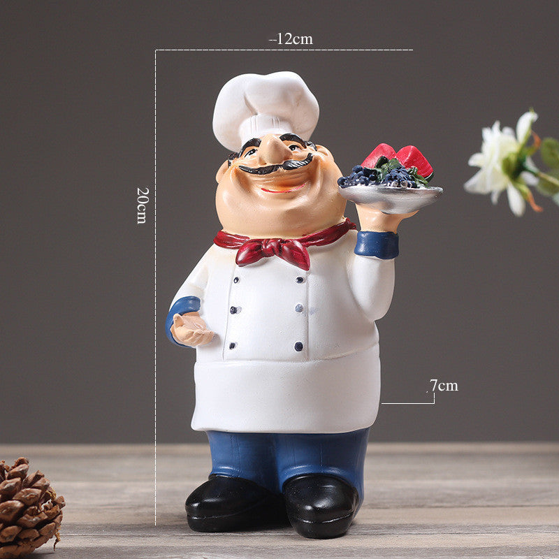chef statue kitchen decor Ornament Figurine Table Decor Welcome