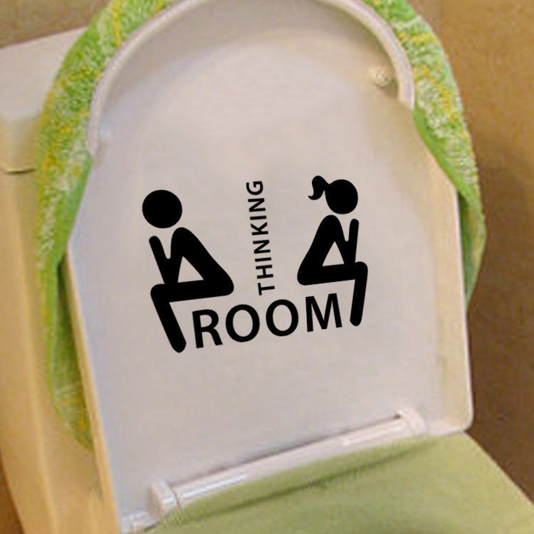 Mr. & Mrs. Quotes Toilet Door Sticker Fashion Bathroom Decor