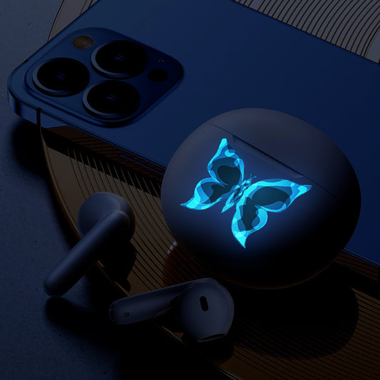 Blue Luminous Small Butterfly Bedroom Living Room Stickers