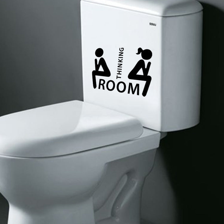 Mr. & Mrs. Quotes Toilet Door Sticker Fashion Bathroom Decor