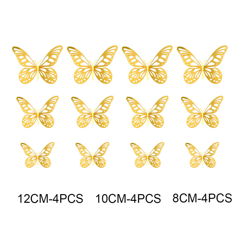 3D Hollow Butterflies Mirror Wall Stickers for Kids Rooms