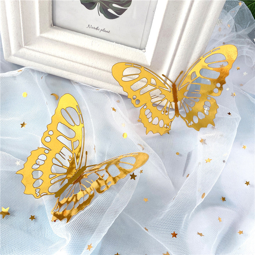 3D Hollow Butterflies Mirror Wall Stickers for Kids Rooms