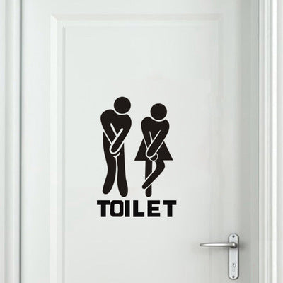 Mr. & Mrs. Quotes Toilet Door Sticker Fashion Bathroom Decor