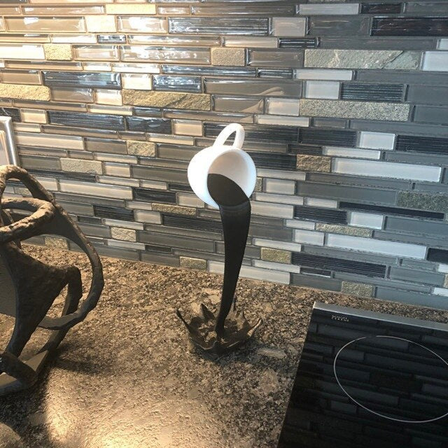 Floating Coffee Cup Mug Sculpture Kitchen Decor