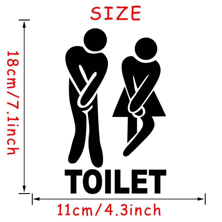 Mr. & Mrs. Quotes Toilet Door Sticker Fashion Bathroom Decor