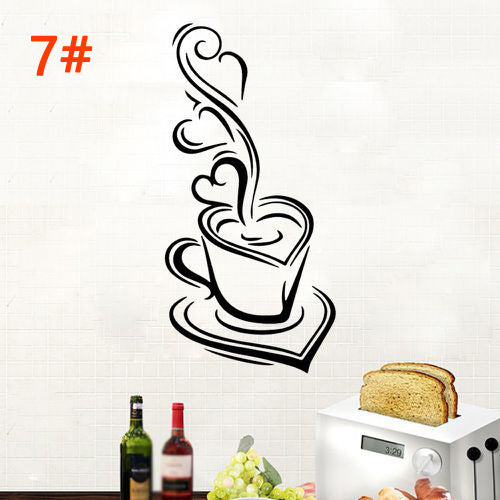 Kitchen Decoration Restaurant Window Glass Decals