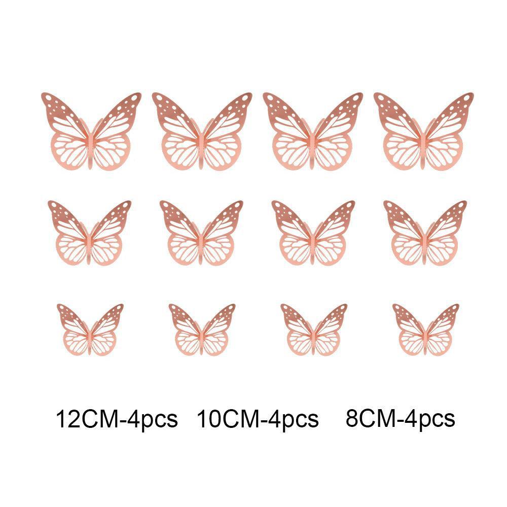 3D Hollow Butterflies Mirror Wall Stickers for Kids Rooms