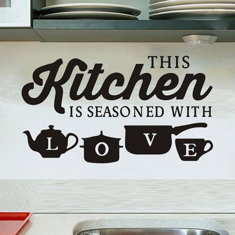 Kitchen Decoration Restaurant Window Glass Decals