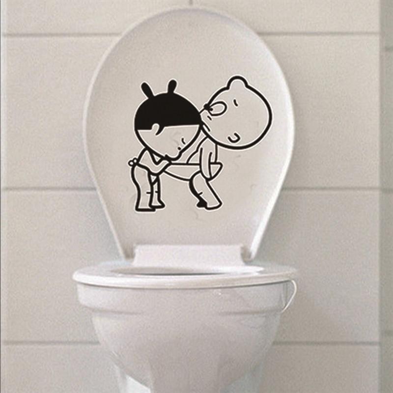 Mr. & Mrs. Quotes Toilet Door Sticker Fashion Bathroom Decor
