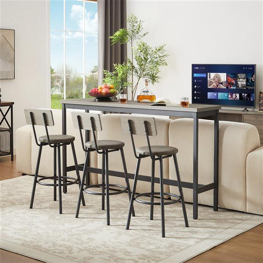 Modern Long Bar Counter Table Set