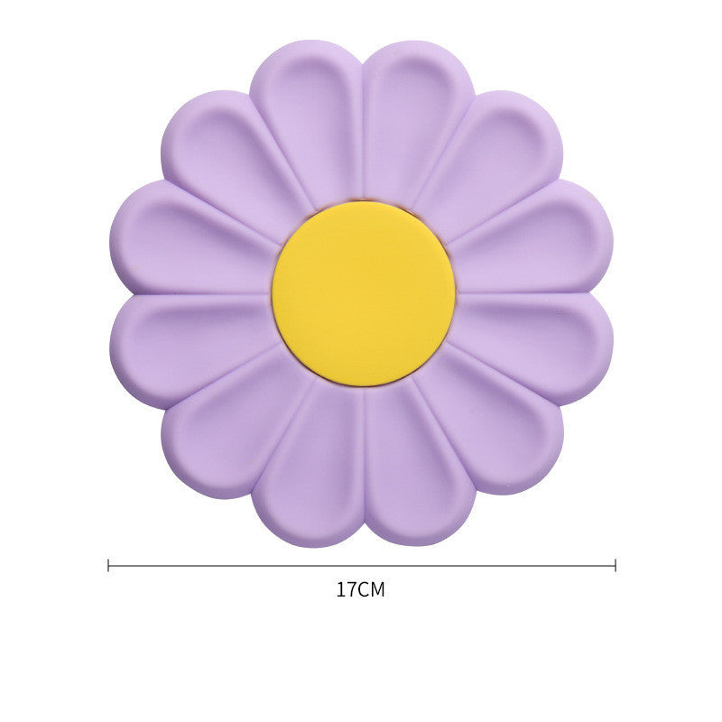 New Daisy Flower Insulation Simple Cute Silicone Placemat